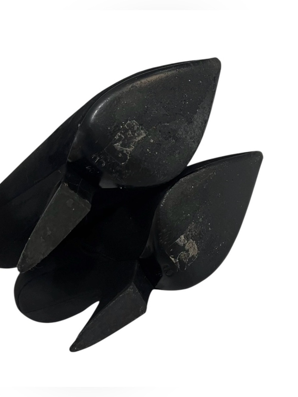 Christian Dior Black Suede Sculptural Heel Ankle Boots – Size 37 - Picture 7 of 9